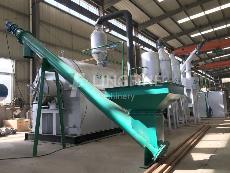 Swiss 2 tons waste tyre pyrolysis and 1 ton plastic oil distillation line